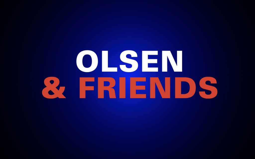 Olsen og venner logo på mørk baggrund